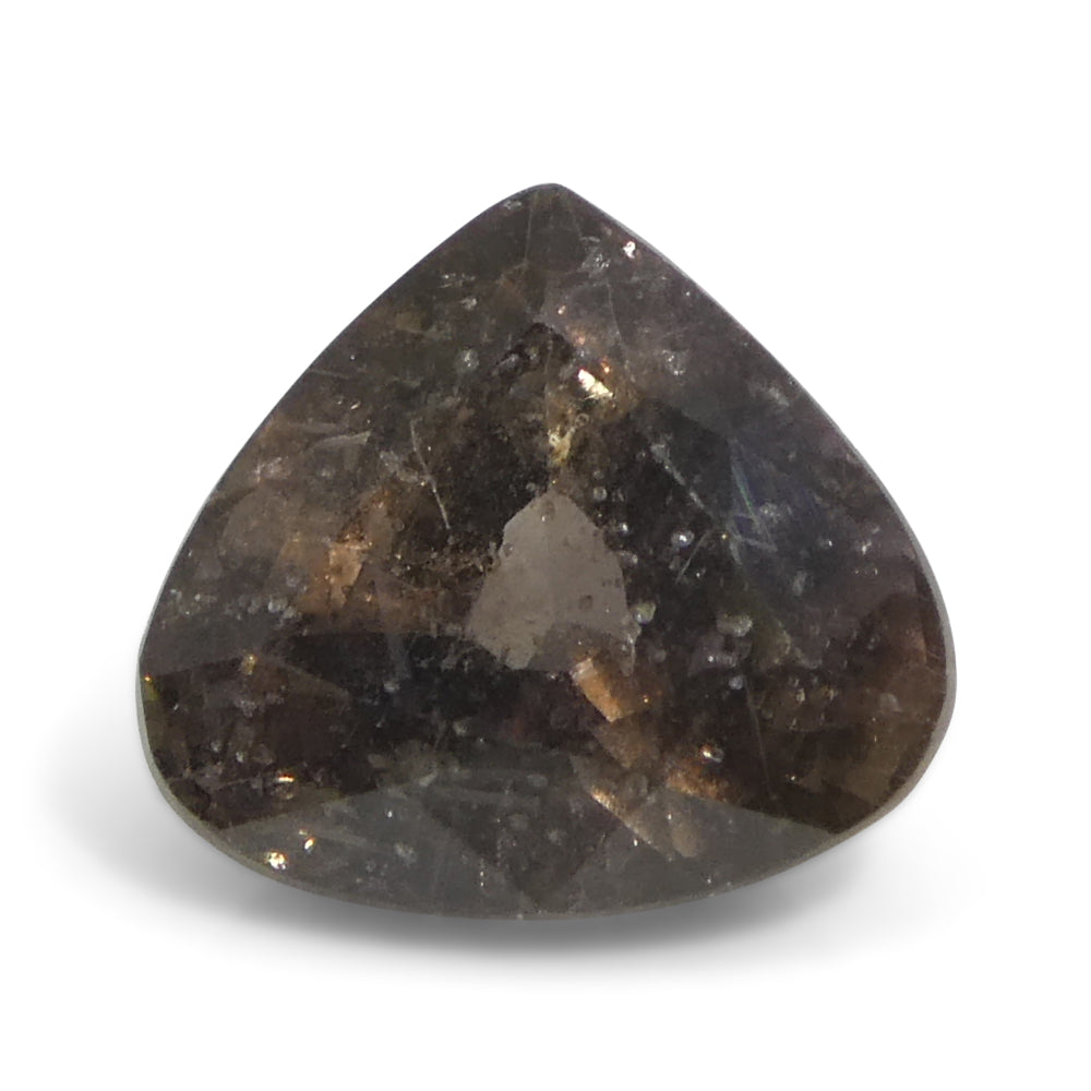 1.51ct Pear Brownish-Pink Tanzanian Sapphire, unheated natural gemstone from SkyJems Canadian gem specialists