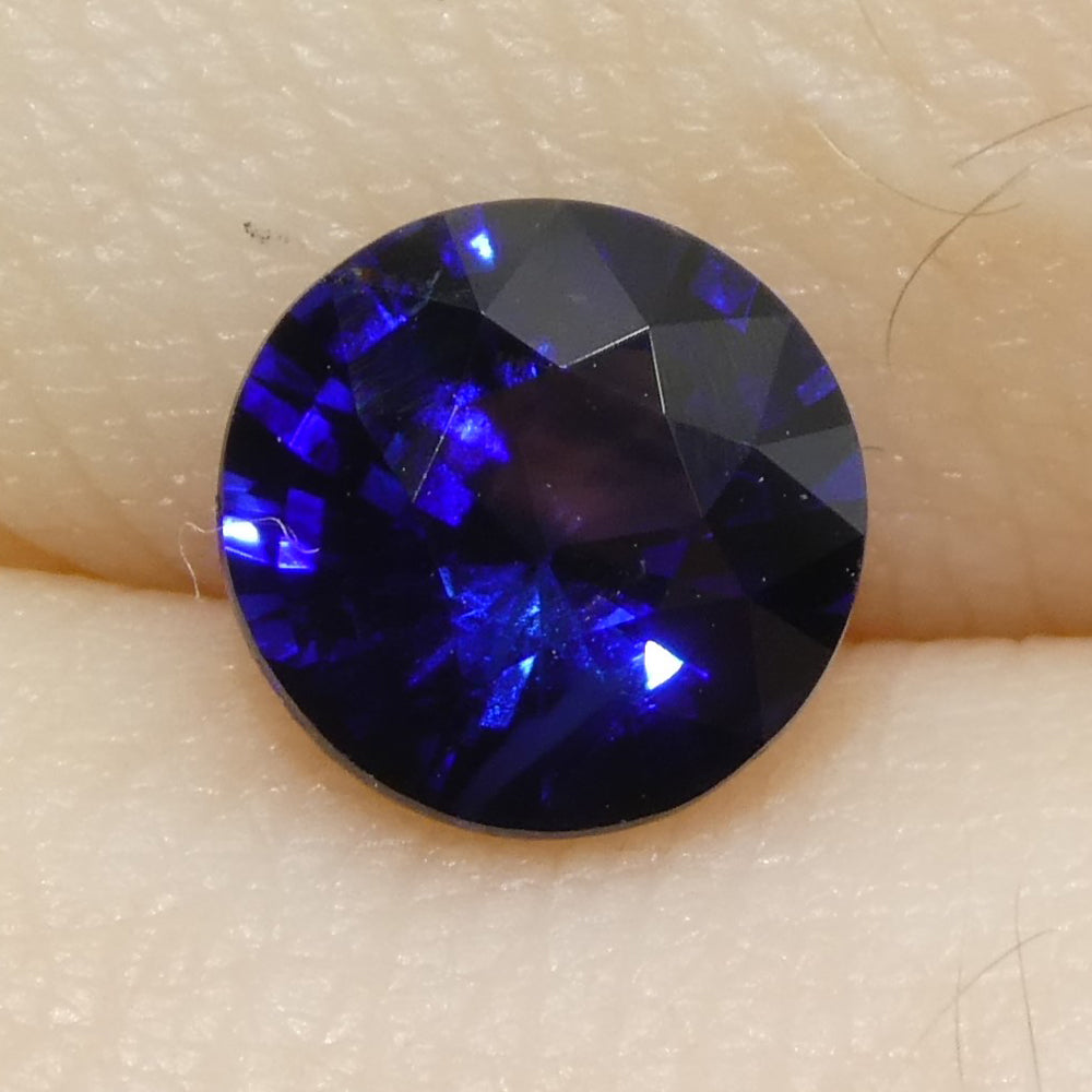 1.06ct Round Blue Sapphire from Sri Lanka, premium heated gemstone by SkyJems, Canadian fine gem specialists since 1967