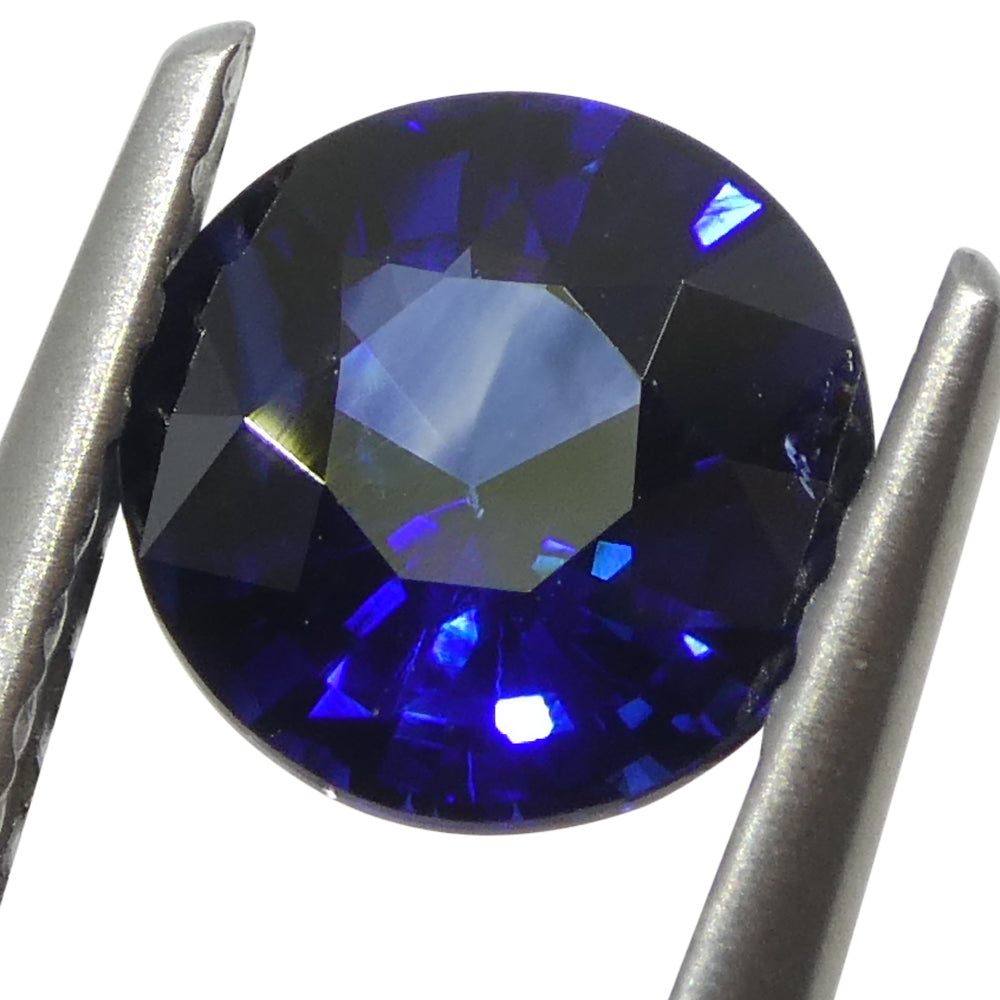 1.06ct Round Blue Sapphire from Sri Lanka, premium heated gem by SkyJems, classic Ceylon blue corundum stone