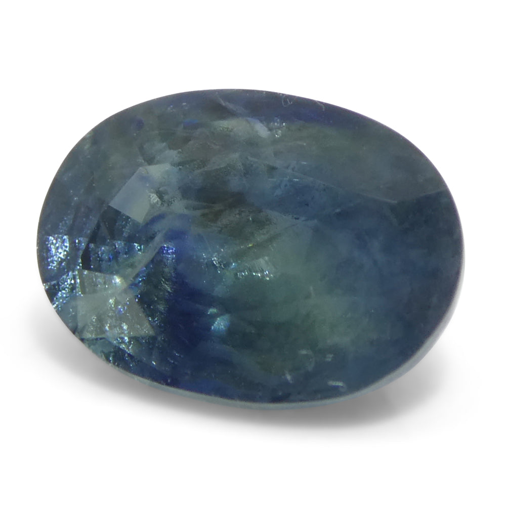 1.74ct Oval Teal Blue Sapphire from East Africa, premium heated gemstone by SkyJems Canadian gem specialists