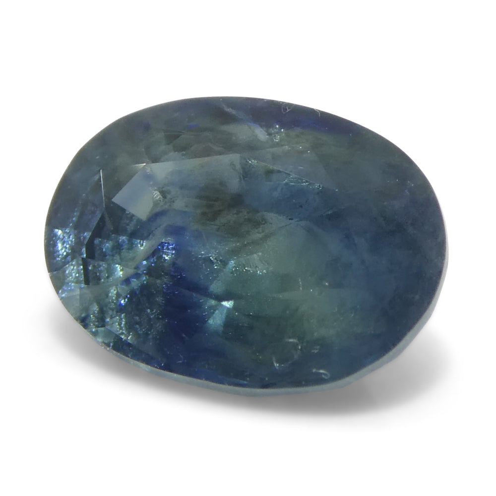 1.74ct Oval Teal Blue Sapphire from East Africa, premium heated gemstone by SkyJems Canadian gem specialists