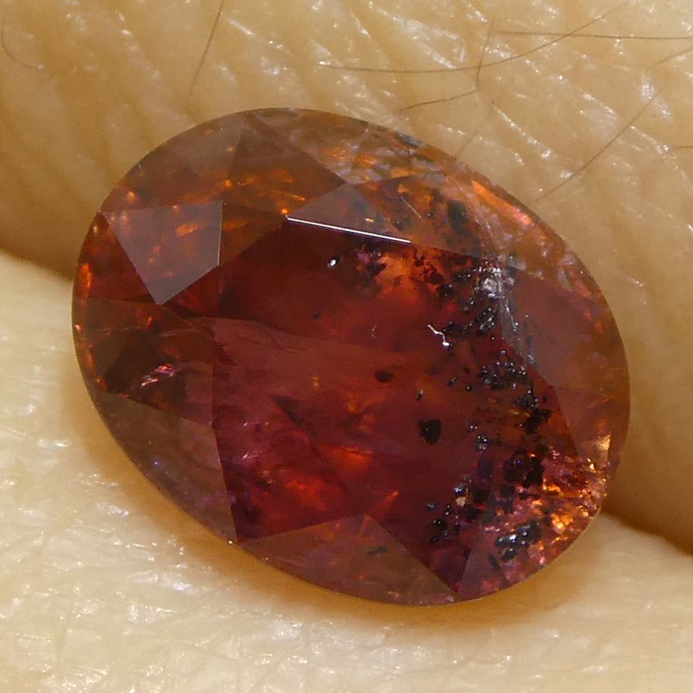 1.44ct Oval Red Sapphire from East Africa, heated gemstone by SkyJems, premium Canadian colored gem specialists
