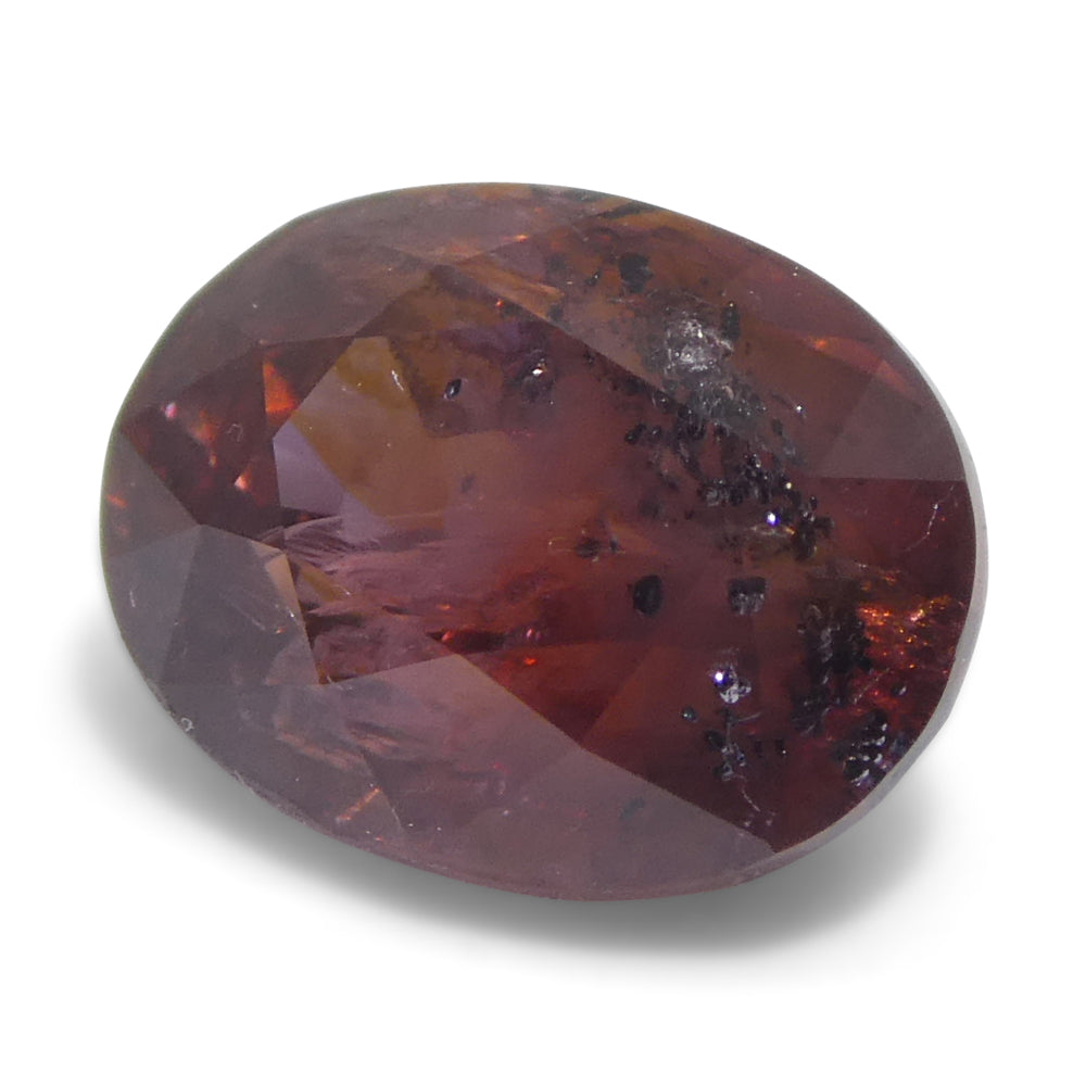 1.44ct Oval Red Sapphire from East Africa, heated natural gemstone by SkyJems, premium Canadian colored gem specialists