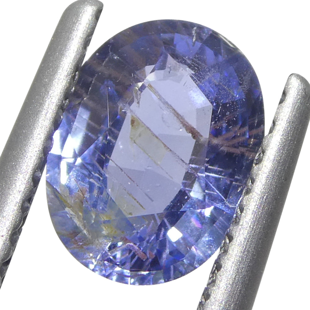 0.99ct Oval Blue Sapphire from Sri Lanka, medium-light blue single stone by SkyJems, premium Ceylon gemstone collection