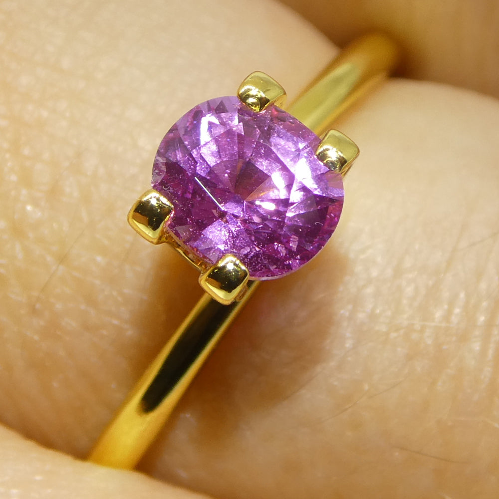 0.99ct Oval Purple-Pink Madagascar Sapphire, vivid medium tone, SkyJems premium single loose gemstone collection