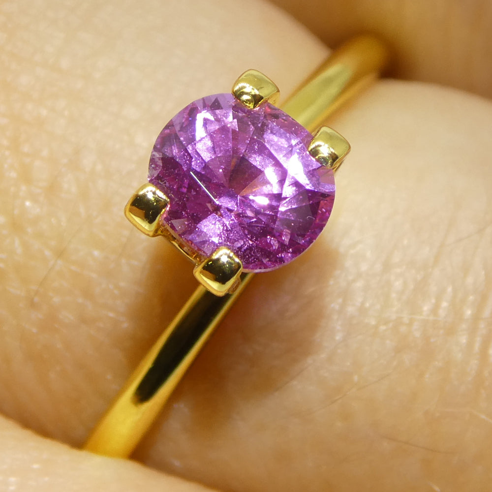 0.99ct Oval Purple-Pink Sapphire from Madagascar, precision-cut gem by SkyJems, rare collector's stone with vivid color