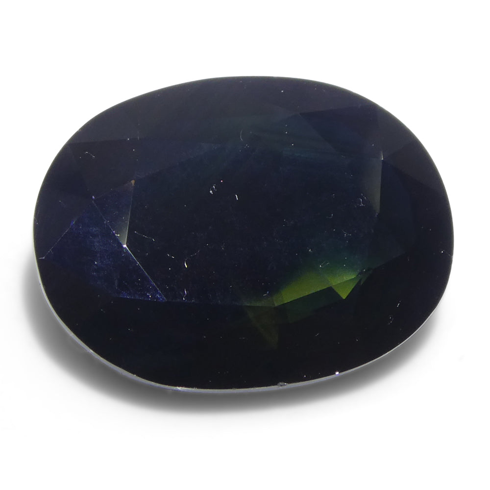 6.81ct Green-Blue Australian Sapphire Oval Cut Gemstone from SkyJems Premium Colored Stone Collection