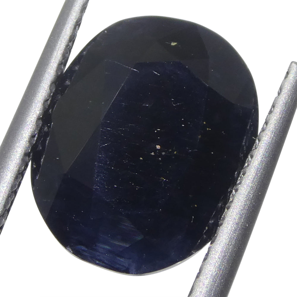 4.96ct Oval Blue Australian Sapphire from SkyJems, premium heated blue corundum gemstone with rich color and clarity