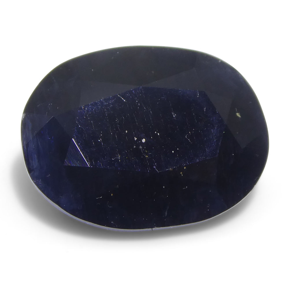 4.96ct Australian Blue Sapphire, oval-cut, deep blue corundum gemstone from SkyJems premium colored stone collection