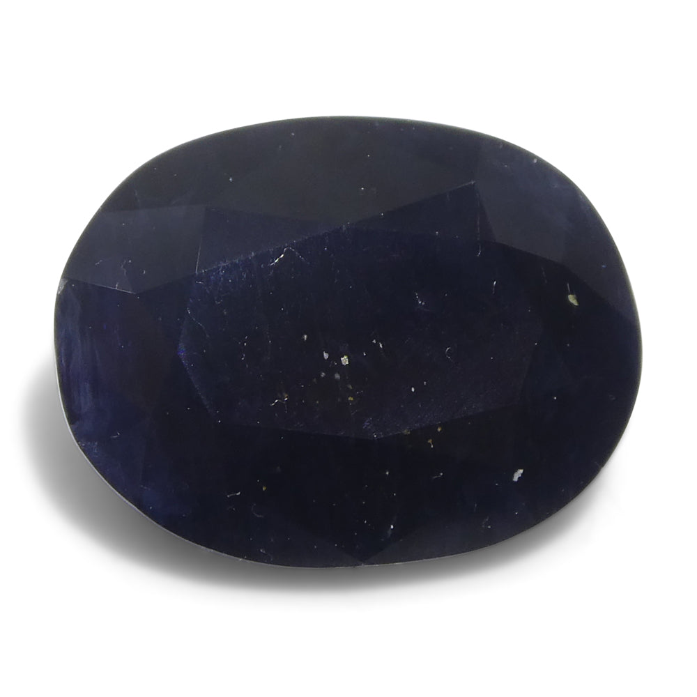 4.96ct Oval Blue Australian Sapphire from SkyJems, premium heated gemstone with deep blue color and classic oval cut