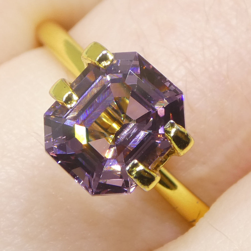 2.06ct Octagonal/Emerald Cut Purple Spinel from Burma Unheated - Skyjems Wholesale Gemstones