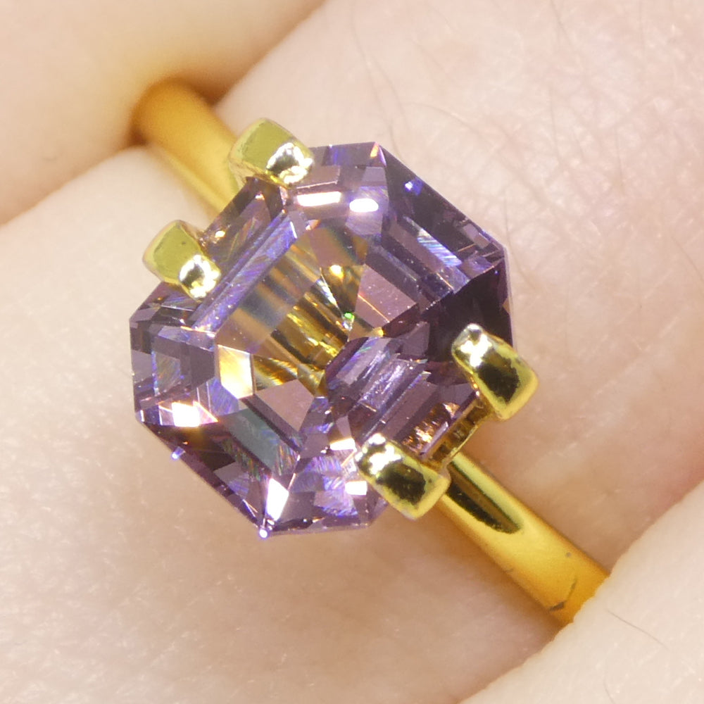 2.06ct Octagonal/Emerald Cut Purple Spinel from Burma Unheated - Skyjems Wholesale Gemstones