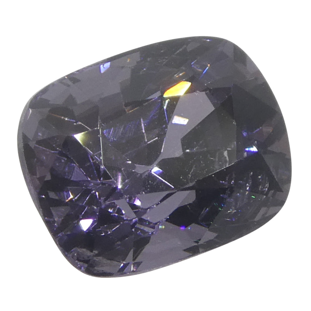 2.67ct Bluish Purple Burmese Spinel Cushion Cut - Unheated Rare Gem from SkyJems Canadian Gemstone Collection