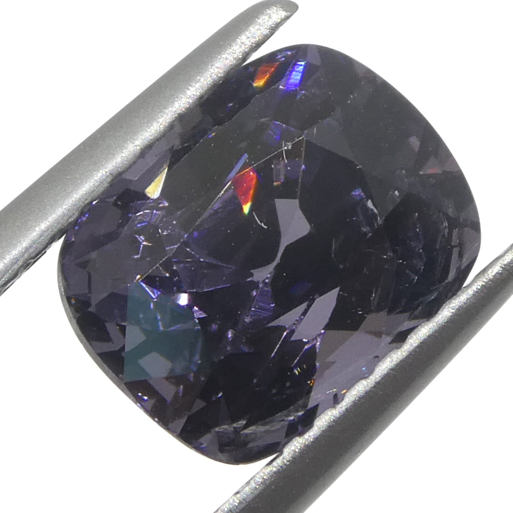 2.67ct Bluish Purple Burmese Spinel Cushion Cut - Unheated Natural Gemstone by SkyJems Canada