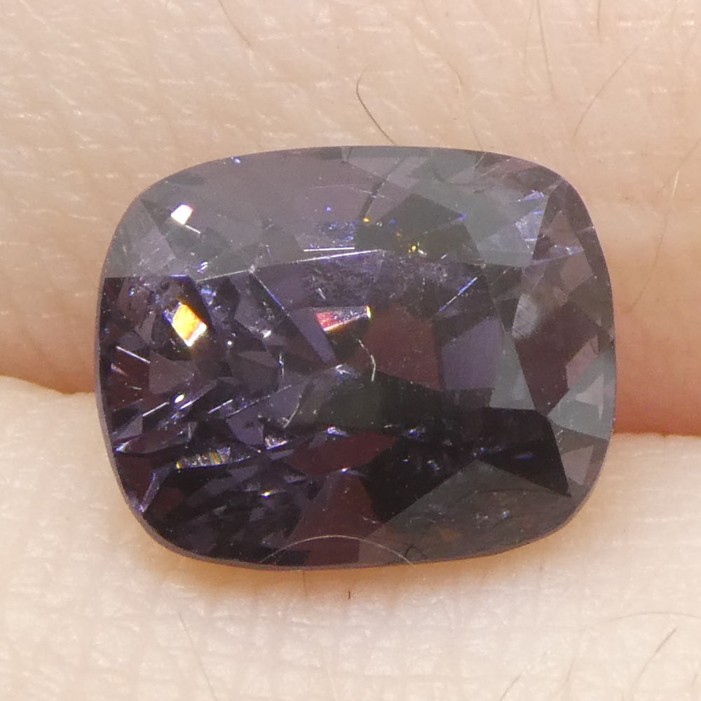 2.67ct Bluish Purple Burmese Spinel Cushion Cut - Unheated Natural Gemstone by SkyJems Canada