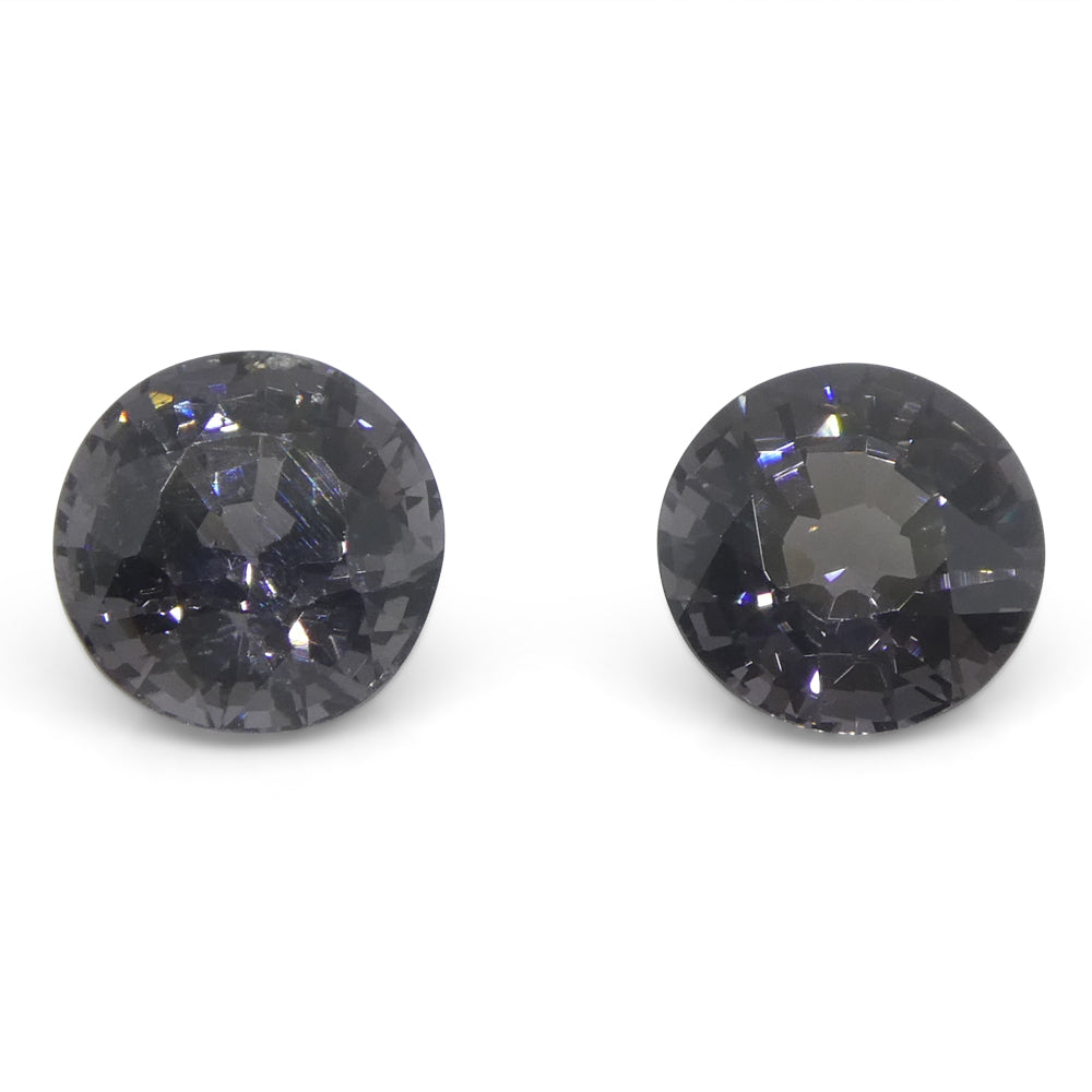 Spinel 3.25 cts 7.16-7.08 x 5.09 mm/7.04-6.98 x 4.23 mm Round Bluish Purple $980