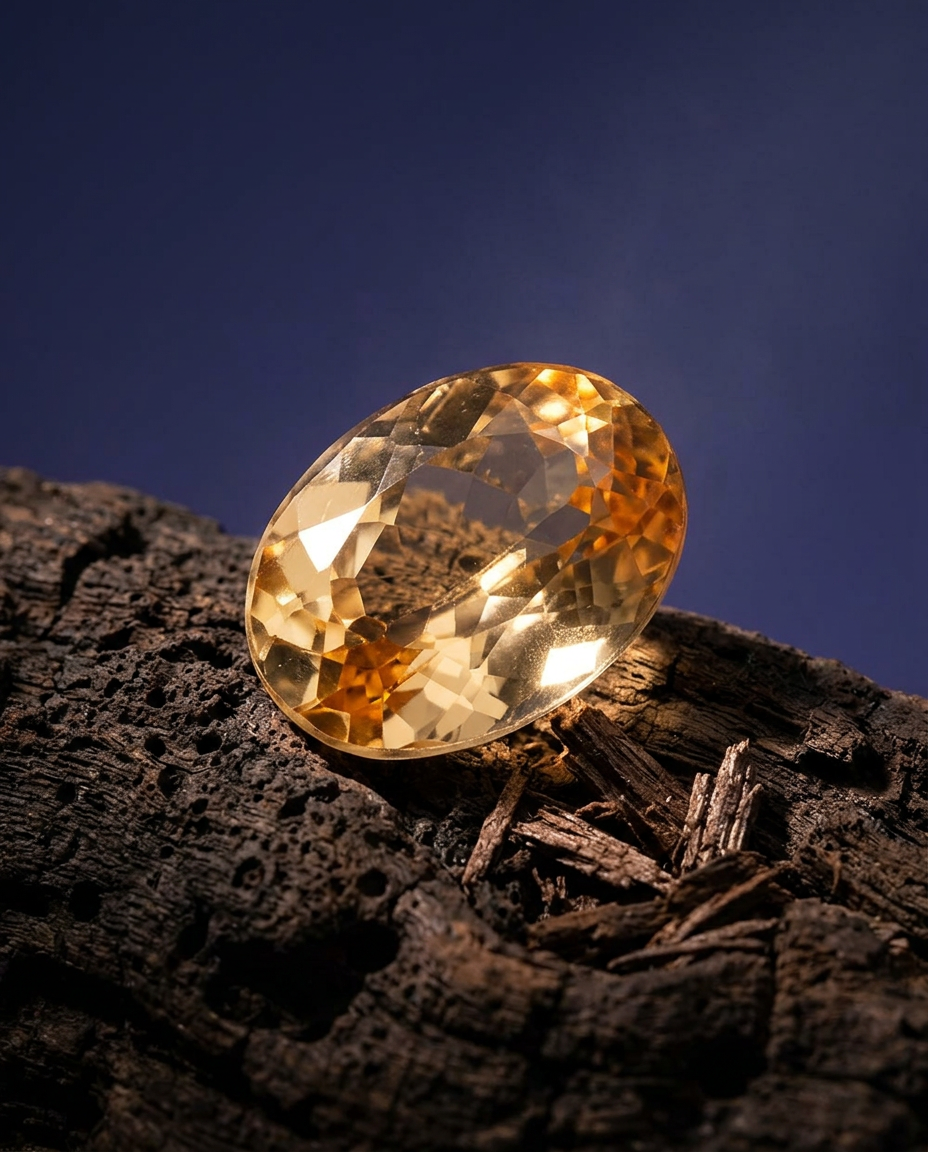 SkyJems 1.07ct Oval Imperial Topaz - Rare Brazilian Orange-Yellow Gemstone, Unheated Natural Stone