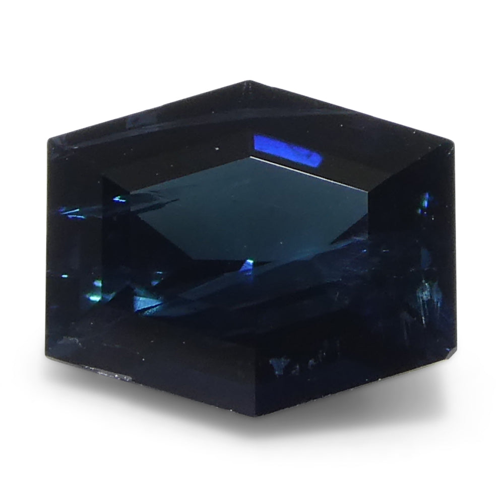 Tourmaline 1.22 cts 7.27 x 6.09 x 4.27 mm Hexagon/Coffin Cut Very Slightly Greenish Blue $740