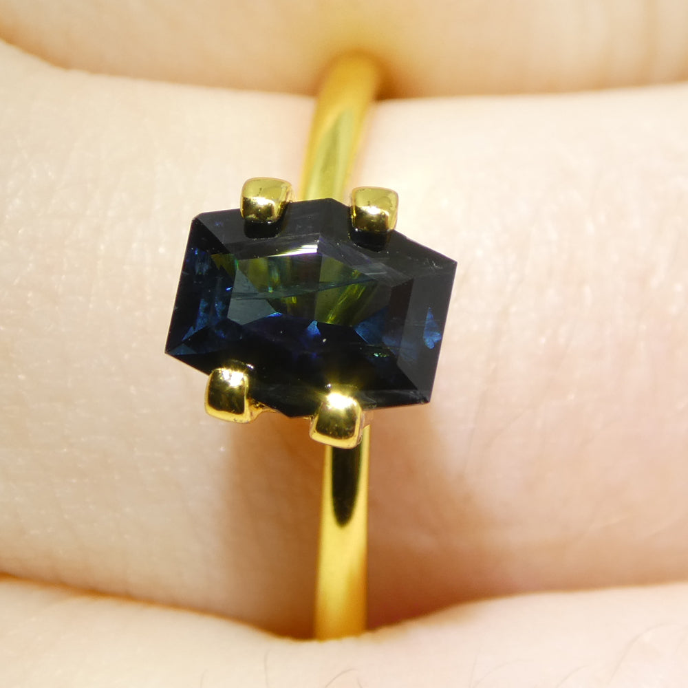 1.22ct Hexagon/Coffin Cut Blue Indicolite Tourmaline - Skyjems Wholesale Gemstones