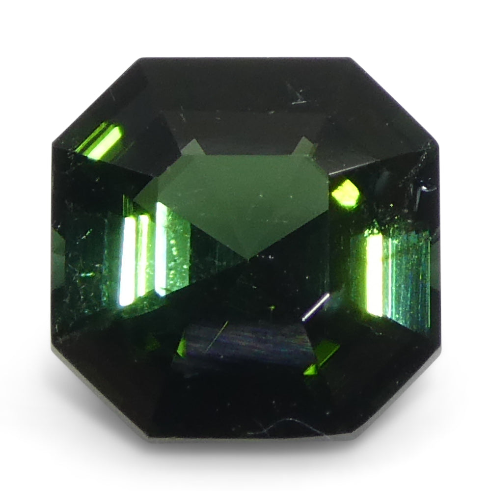 Tourmaline 1.36 cts 6.73 x 6.75 x 4.42 mm Asscher Cut/Square Slightly Bluish Green $820
