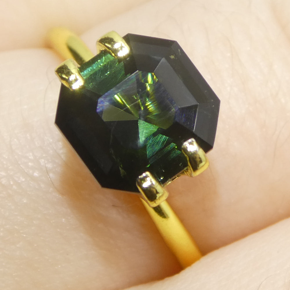 2.27ct Asscher Cut/Square Green Tourmaline - Skyjems Wholesale Gemstones