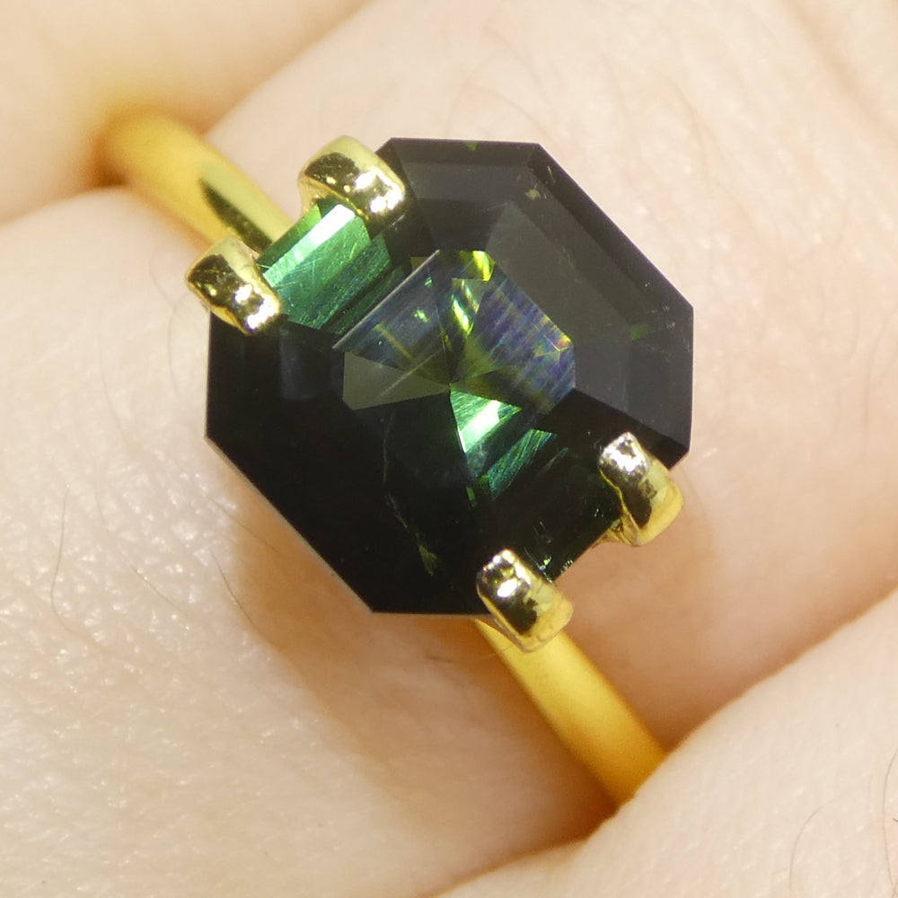 2.27ct Asscher Cut/Square Green Tourmaline - Skyjems Wholesale Gemstones