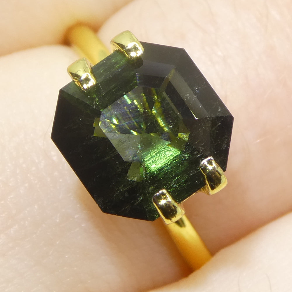 2.26ct Asscher Cut/Square Green Tourmaline - Skyjems Wholesale Gemstones