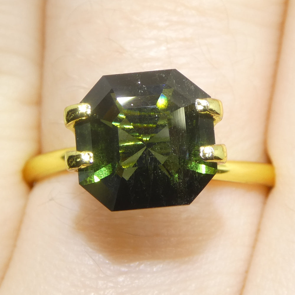 2.26ct Asscher Cut/Square Green Tourmaline - Skyjems Wholesale Gemstones