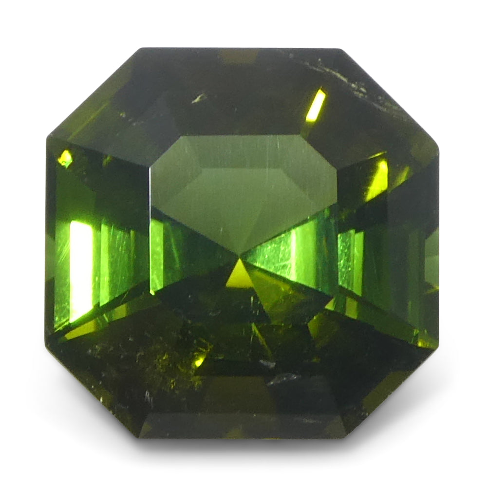 Tourmaline 2.16 cts 7.98 x 7.93 x 5.39 mm Asscher Cut/Square Yellow-Green $1300