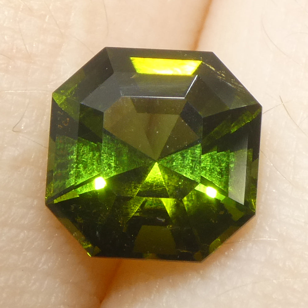 2.16ct Asscher Cut/Square Yellow-Green Tourmaline - Skyjems Wholesale Gemstones