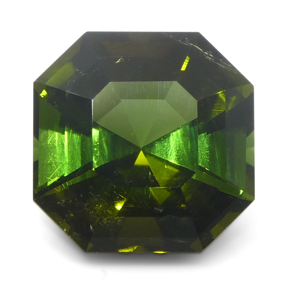 2.16ct Asscher Cut/Square Yellow-Green Tourmaline - Skyjems Wholesale Gemstones
