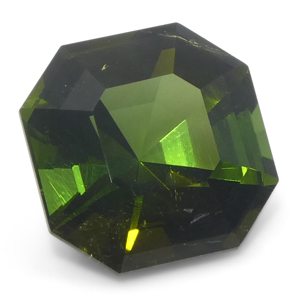 2.16ct Asscher Cut/Square Yellow-Green Tourmaline - Skyjems Wholesale Gemstones
