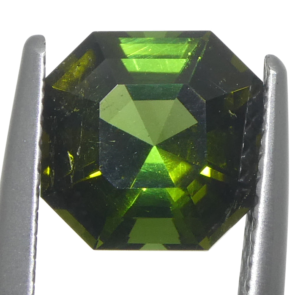 2.16ct Asscher Cut/Square Yellow-Green Tourmaline - Skyjems Wholesale Gemstones