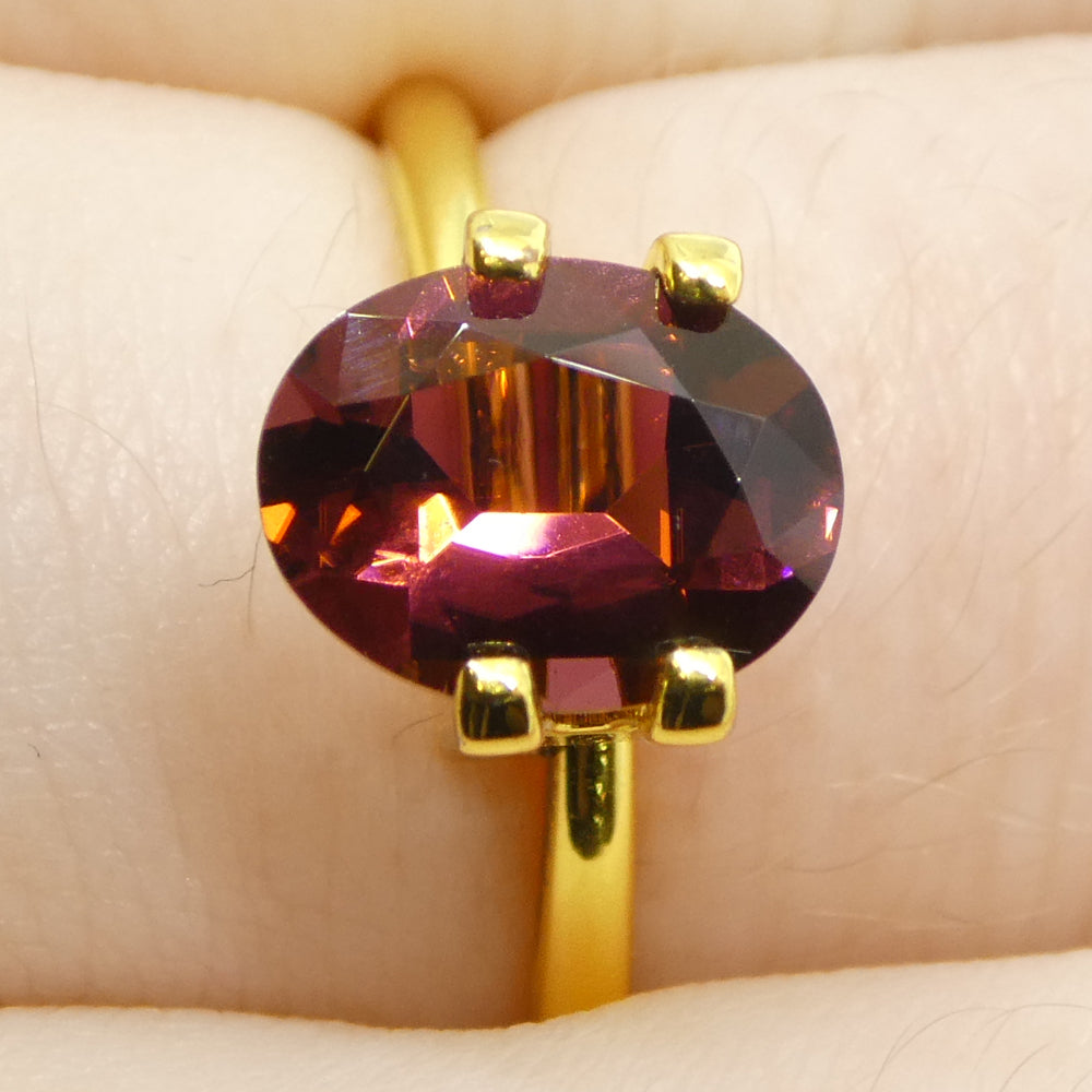 1.46ct Oval Pink Tourmaline from Brazil, Step Cut gemstone by SkyJems, premium Canadian colored gem specialists