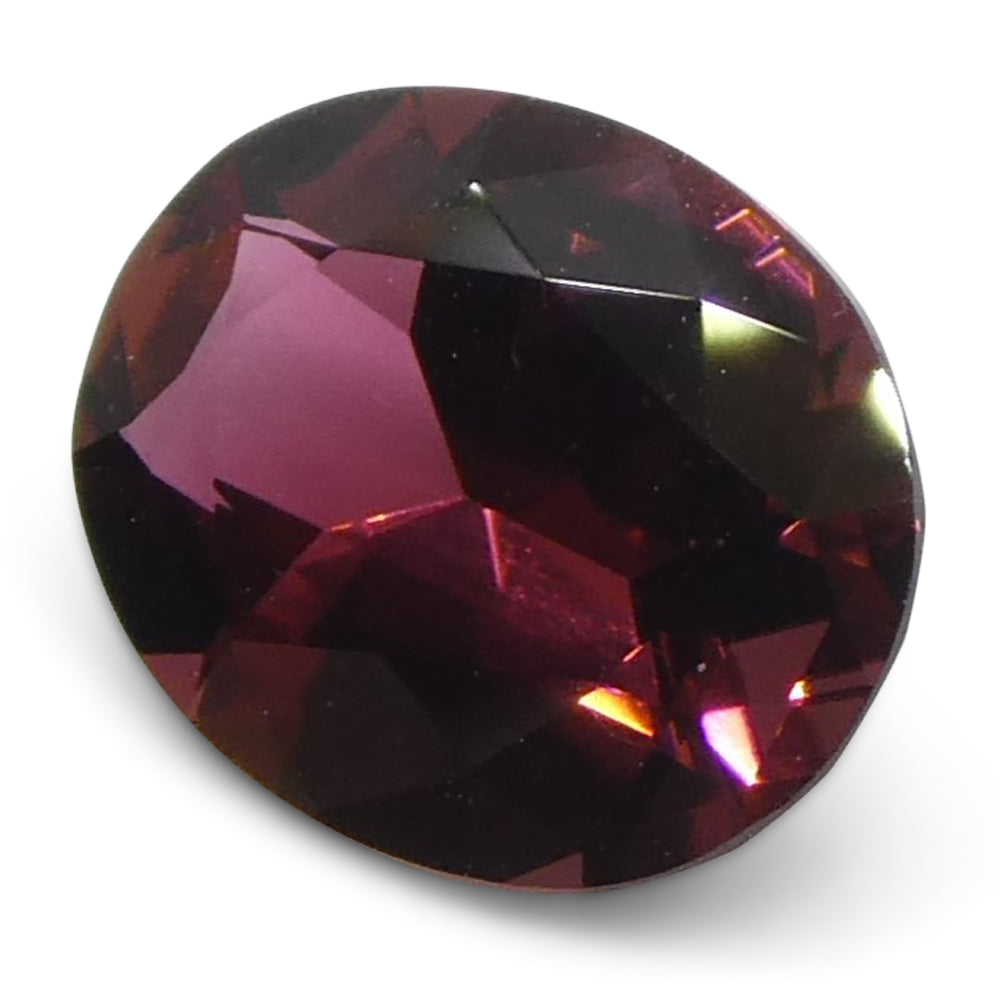 1.46ct Oval Pink Tourmaline from Brazil, Step Cut gemstone by SkyJems, premium Canadian colored gem specialists