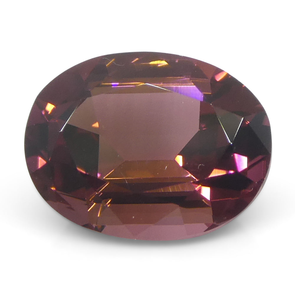 Tourmaline 1.82 cts 8.95 x 6.96 x 4.50 mm Oval Orangy Pink $1100