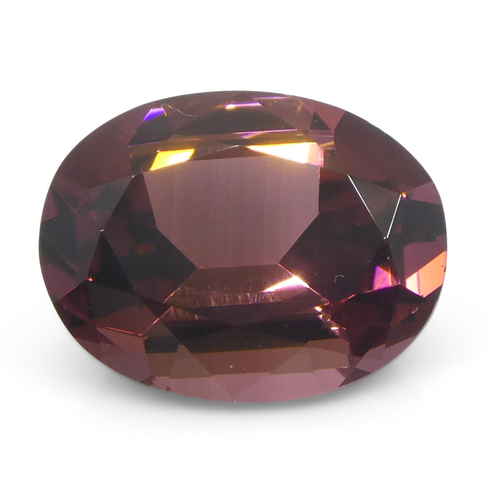 1.82ct Oval Pink Tourmaline from Brazil, Step Cut gemstone by SkyJems, premium Canadian colored gem specialists since 1967