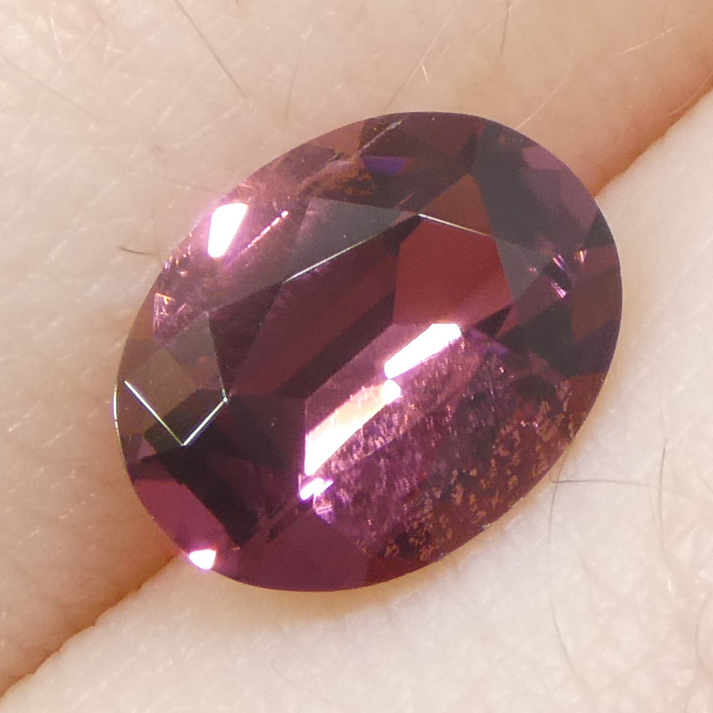 1.33ct Oval Pink Tourmaline from Brazil, precision-cut single stone by SkyJems, Canadian gemstone experts since 1967