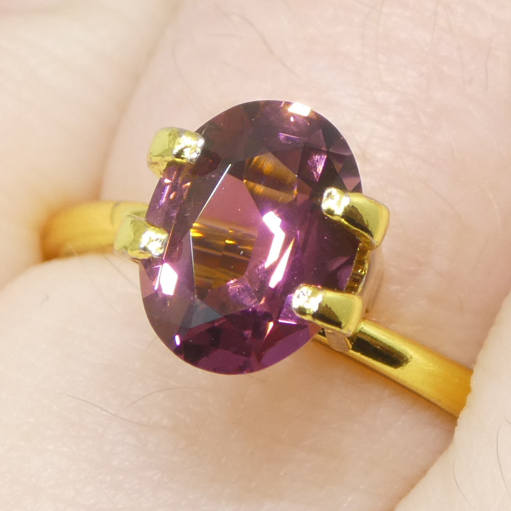 1.33ct Oval Pink Tourmaline from Brazil, precision-cut single stone by SkyJems Canadian gemstone experts since 1967