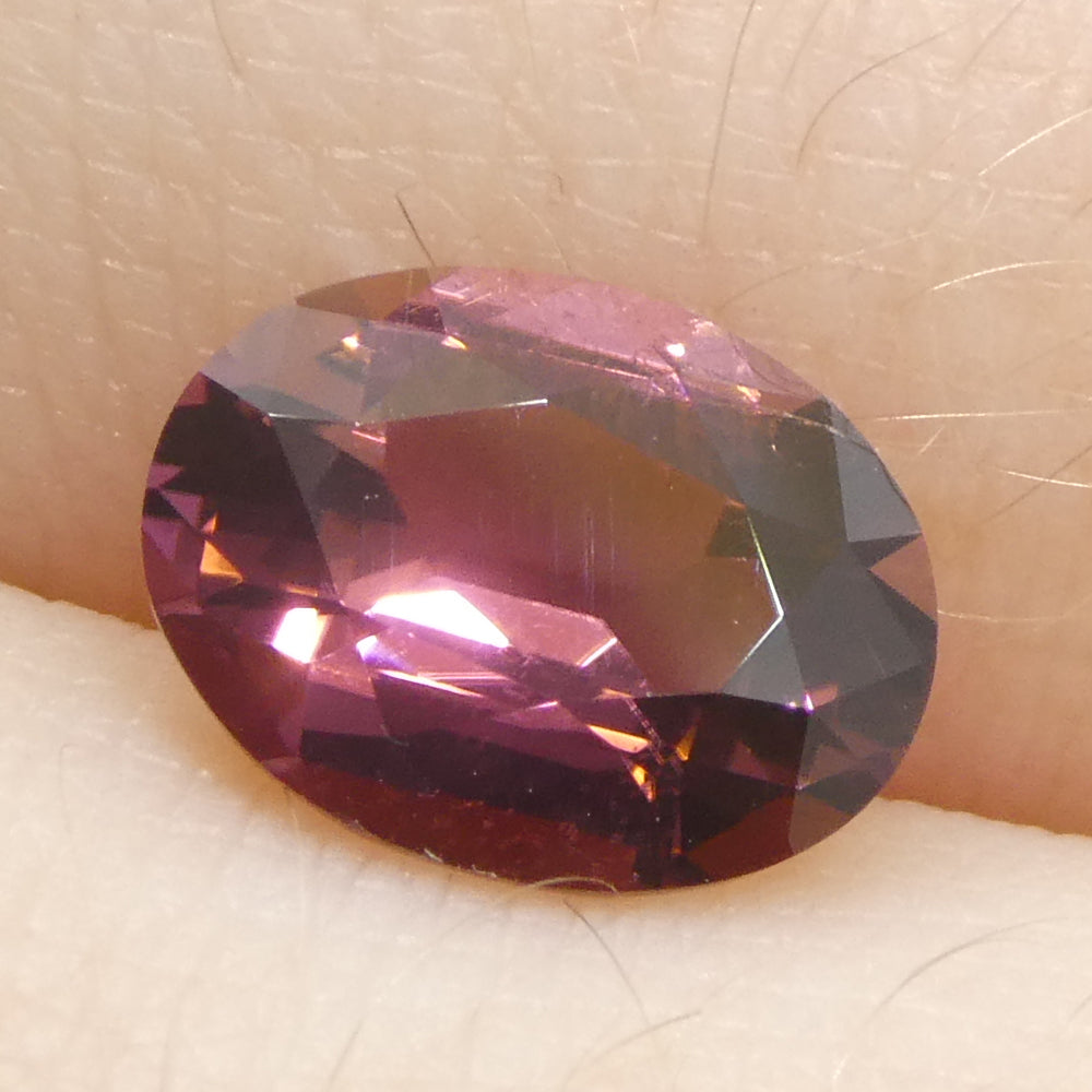 1.33ct Oval Pink Tourmaline from Brazil, precision-cut single stone by SkyJems, Canadian gemstone experts since 1967