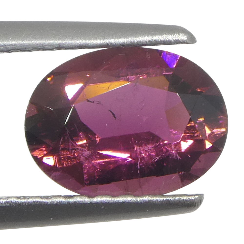 1.06ct Brazilian Oval Pink Tourmaline from SkyJems, premium pink gemstone with vibrant color and elegant step cut design