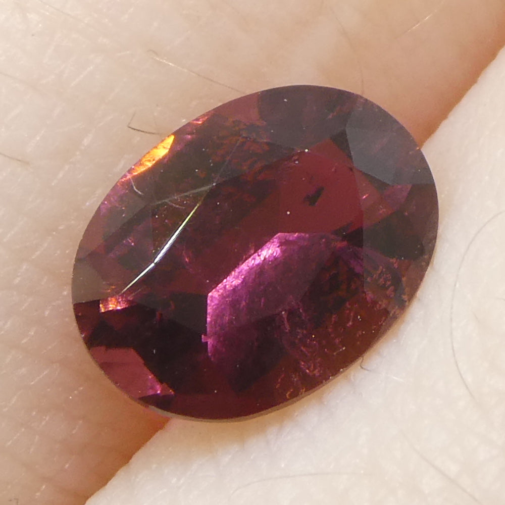 1.06ct Brazilian Oval Pink Tourmaline from SkyJems, premium pink gemstone with vibrant color and elegant step-cut shape
