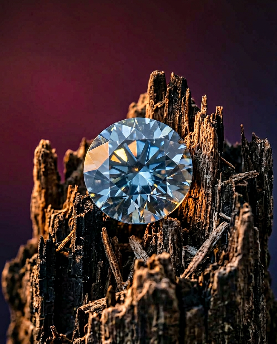 1.75ct Blue Zircon from Cambodia, Round Brilliant Cut Gemstone by SkyJems, Premium Earth-Mined Loose Stone