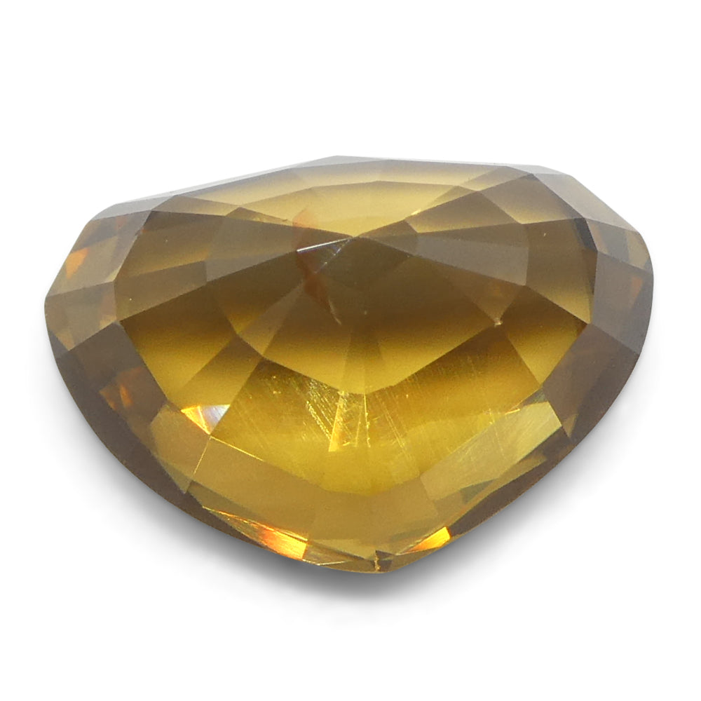 7.64ct Natural Earth Mined Half Moon Fancy Cut Orange Zircon from Sri Lanka - Skyjems Wholesale Gemstones