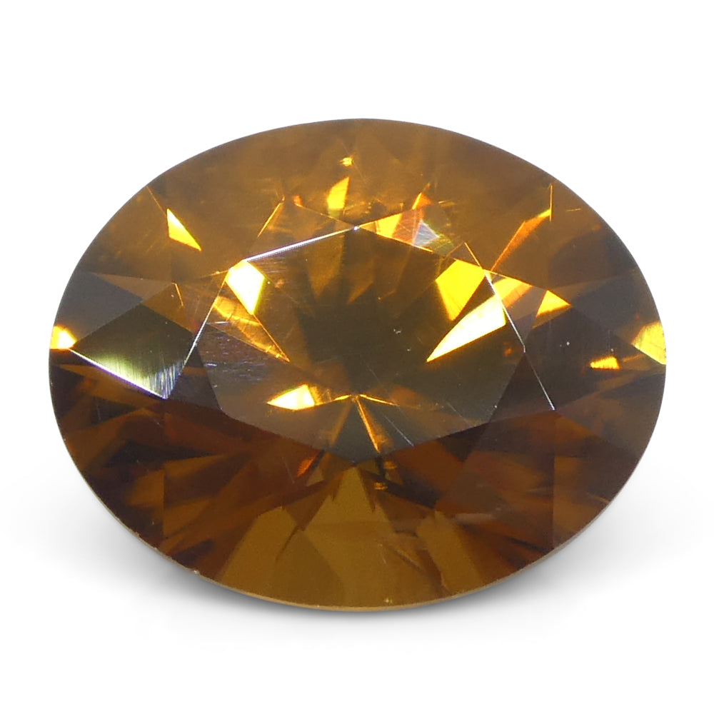 Zircon 3.43 cts 9.96 x 8.14 x 5.29 mm Oval Orange $1380