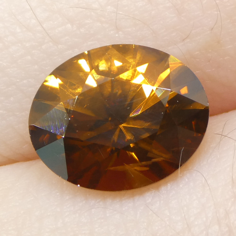 3.43ct Natural Earth Mined Oval Master Brilliant Cut Orange Zircon from Sri Lanka - Skyjems Wholesale Gemstones