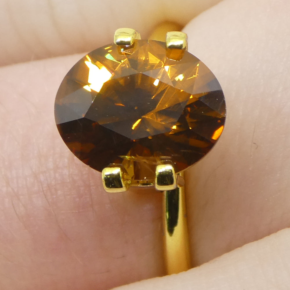 3.43ct Natural Earth Mined Oval Master Brilliant Cut Orange Zircon from Sri Lanka - Skyjems Wholesale Gemstones