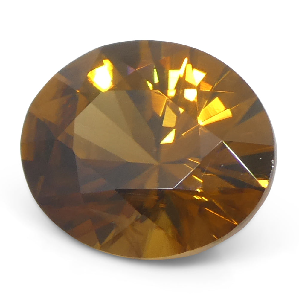 3.43ct Natural Earth Mined Oval Master Brilliant Cut Orange Zircon from Sri Lanka - Skyjems Wholesale Gemstones