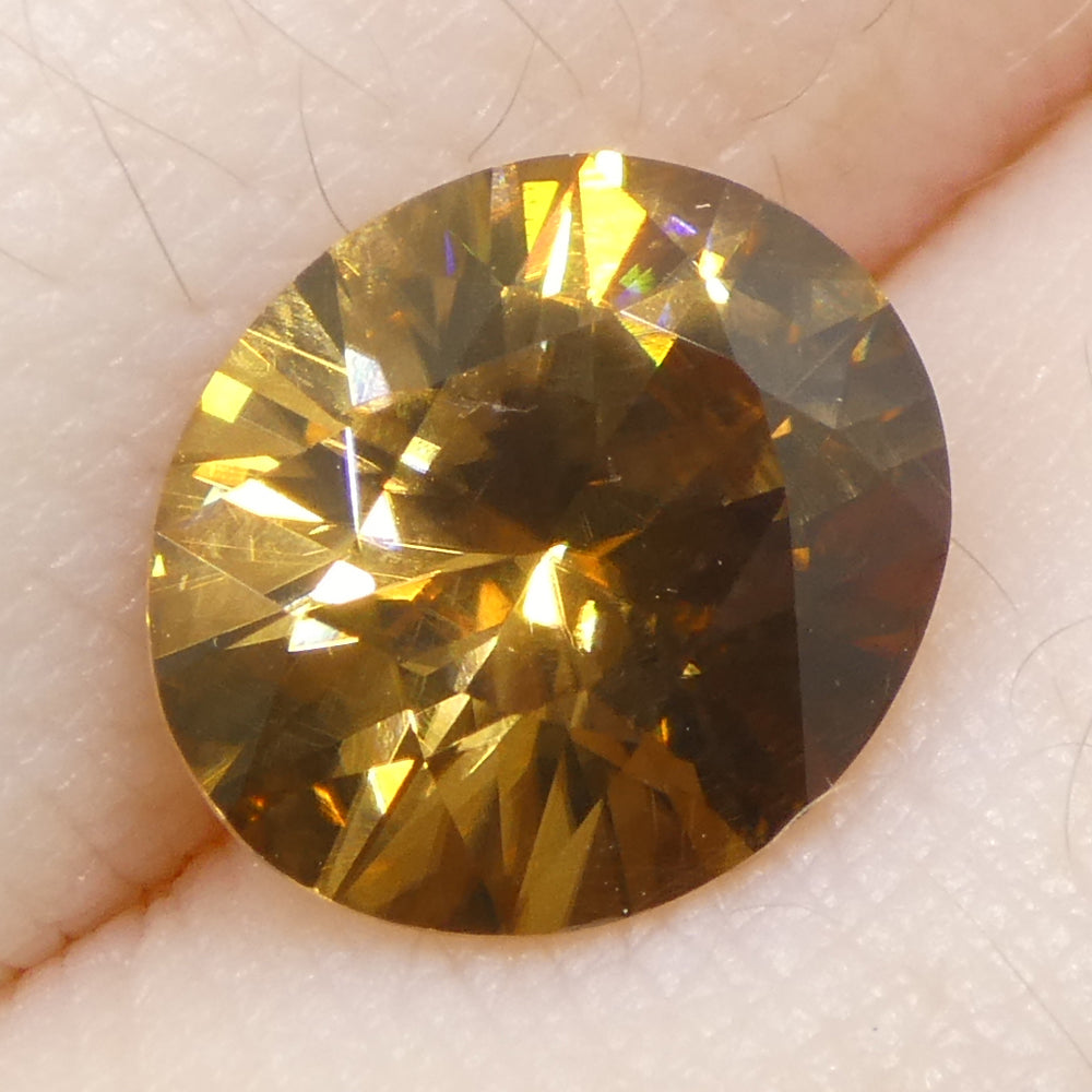 3.11ct Natural Earth Mined Oval Master Brilliant Cut Orange Zircon from Sri Lanka - Skyjems Wholesale Gemstones