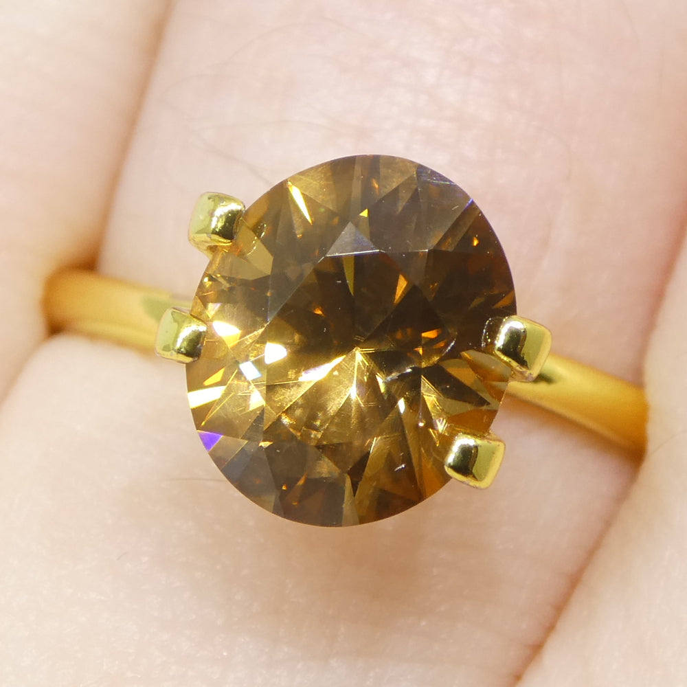 3.11ct Natural Earth Mined Oval Master Brilliant Cut Orange Zircon from Sri Lanka - Skyjems Wholesale Gemstones